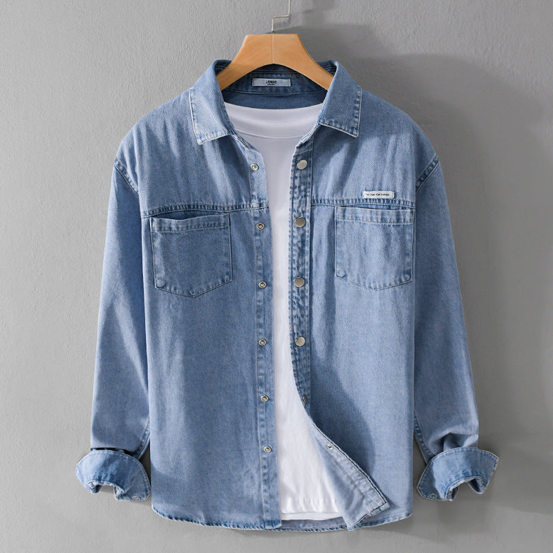 Herren Jeans-Worker-Overshirt im Hemdjacken-Stil mit Brusttaschen Shop Nory