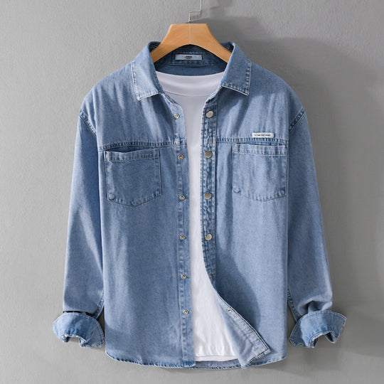 Herren Jeans-Worker-Overshirt im Hemdjacken-Stil mit Brusttaschen Shop Nory