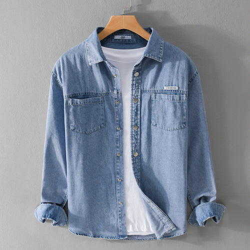 Herren Jeans-Worker-Overshirt im Hemdjacken-Stil mit Brusttaschen Shop Nory