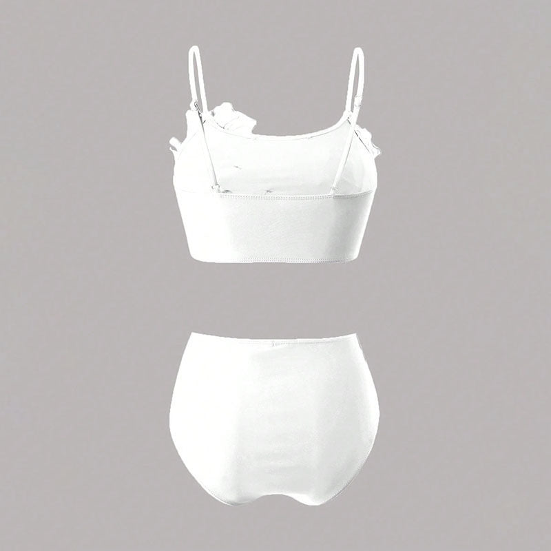 Damen Bikini-Set mit Blumenapplikationen