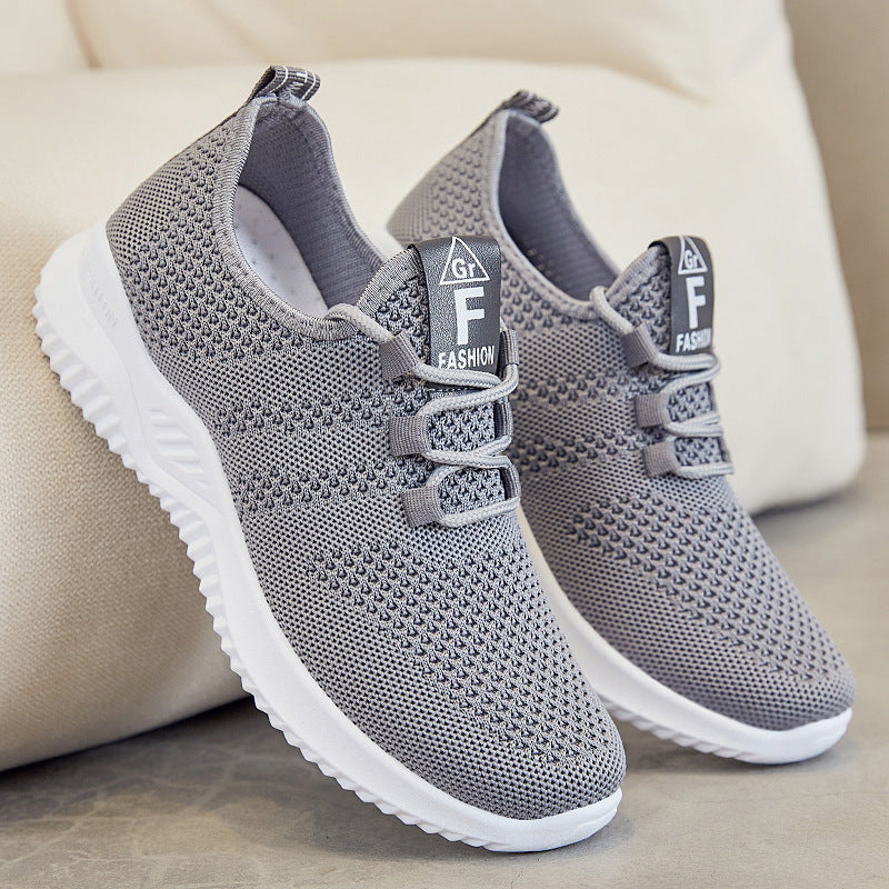 Damen nan ultraleichter 3D-Strick Slip-On Sneaker mit elastischer Schnürung, Zuglasche und dämpfender EVA-Mittelsohle Shop Nory