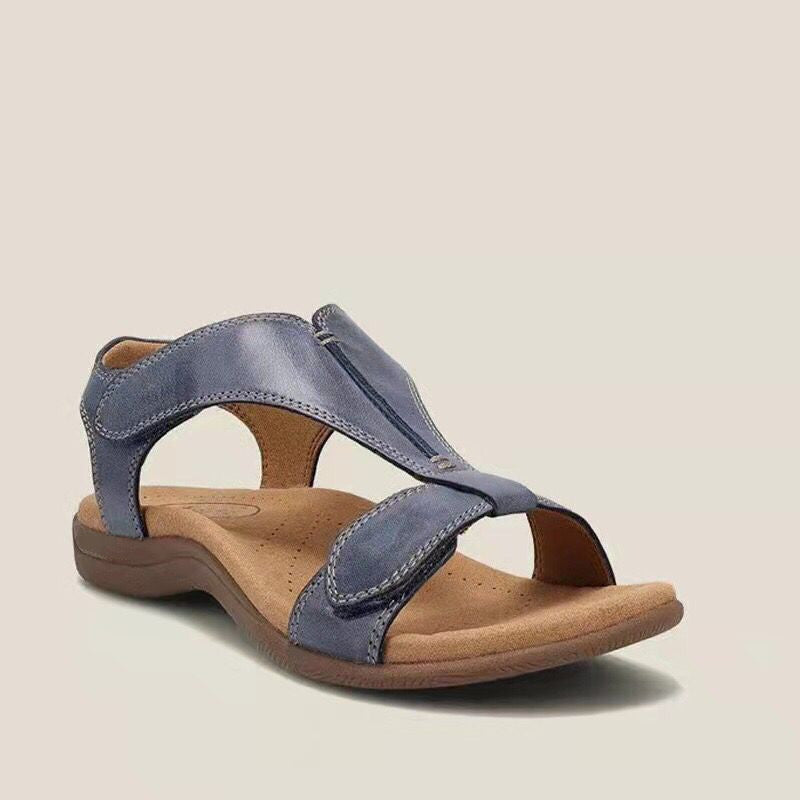 Damen Leder-Sandalen mit verstellbaren Klettriemen und ergonomischem Komfortfußbett Shop Nory