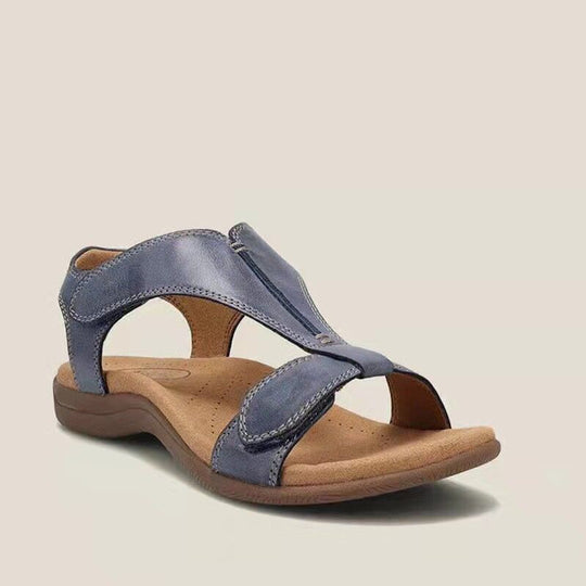 Damen Leder-Sandalen mit verstellbaren Klettriemen und ergonomischem Komfortfußbett Shop Nory