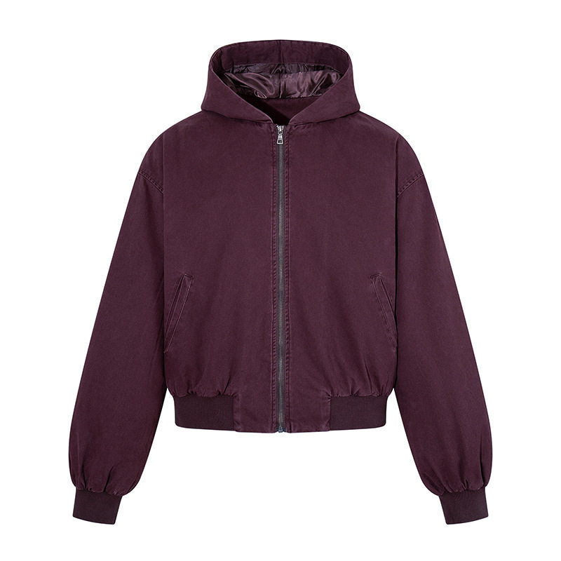Damen Kurz geschnittene Kapuzen‑Bomberjacke mit wattierter Fütterung und elastischem Saum Shop Nory