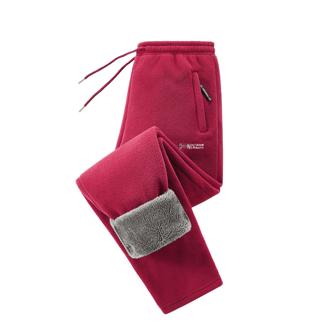 Damen Fleece-Jogginghose mit Teddy-Innenfutter und Reißverschlusstaschen Shop Nory