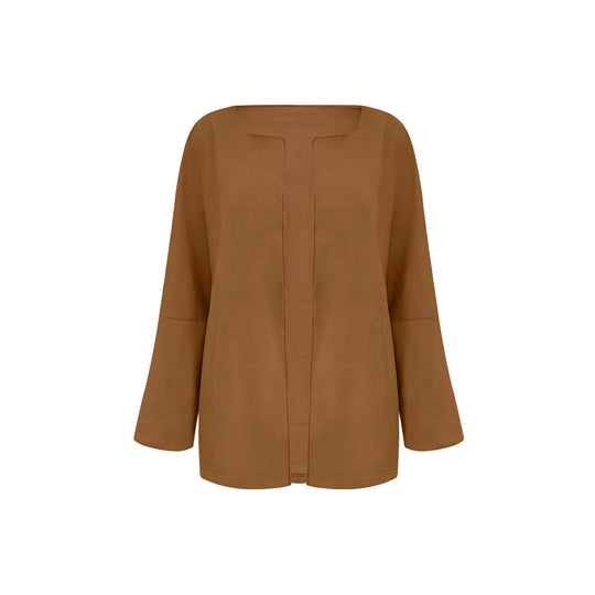 Damen Leichter Oversize-Mantelblazer mit offenem Schnitt und weiten Ärmeln Shop Nory