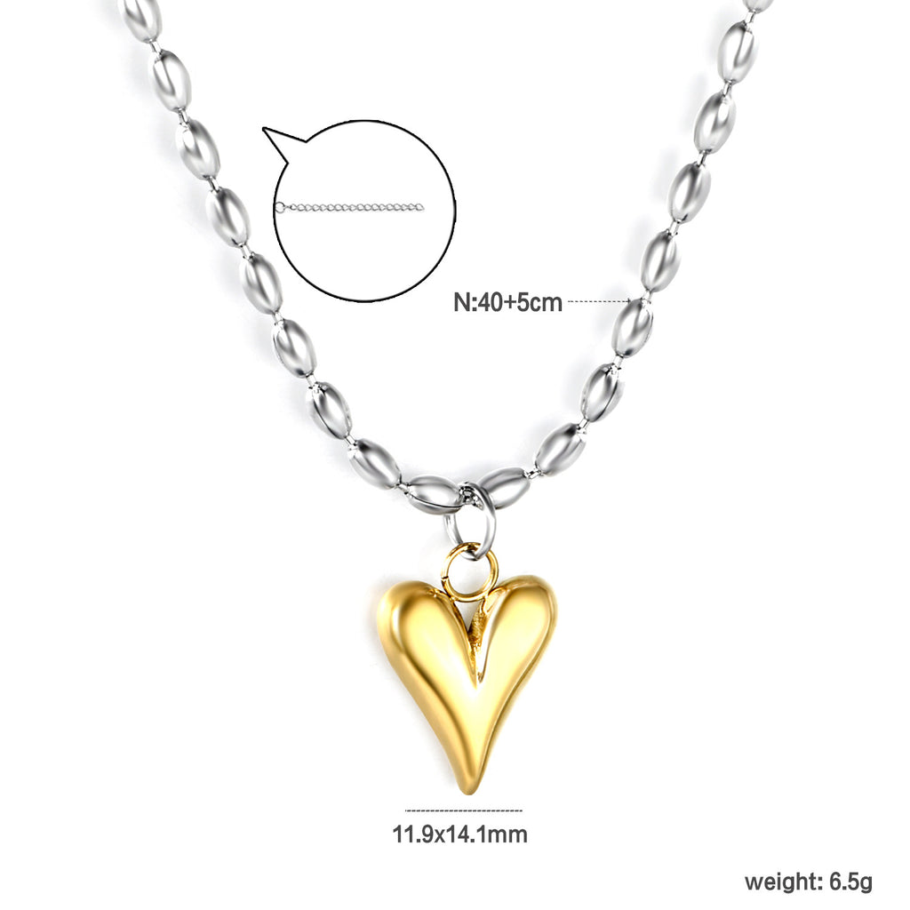 Damen Halskette mit hochwertigem Herzen-Anhänger und elegantem Kettendesign Shop Nory