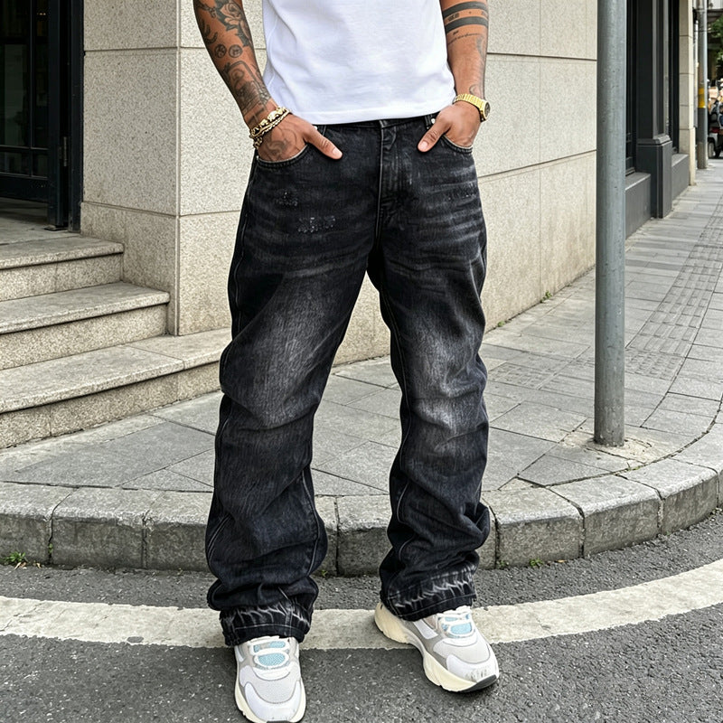 Herren Lässige Denim-Jeans mit Destroyed-Details Shop Nory