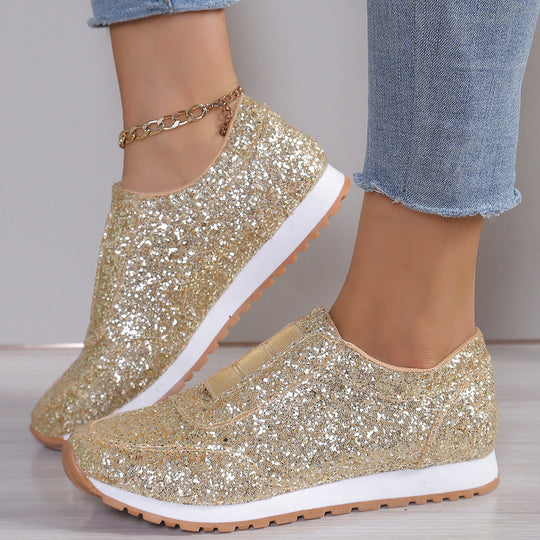 Damen Glitzernde Sneakers im sportlichen Design