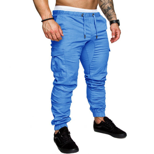 Herren nan karottenförmige Cargo-Jogger mit elastischem Bund Tunnelzug und verstärkten Knien Shop Nory
