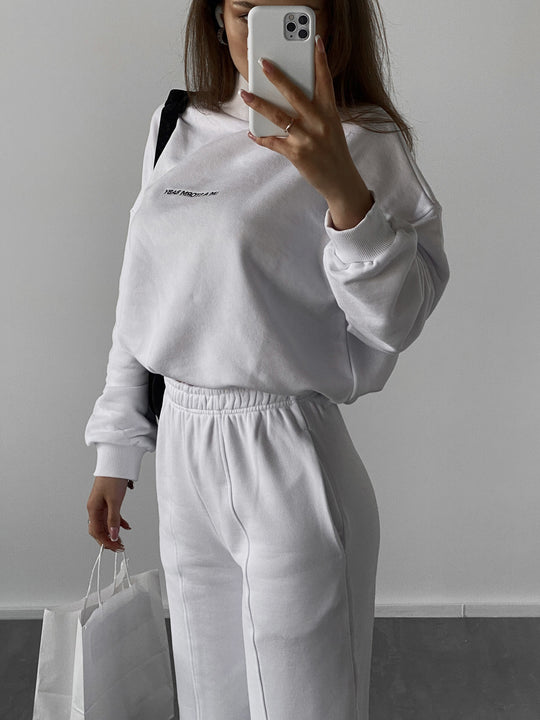 Damen Oversize-Lounge-Set mit Stehkragen und elastischer High-Waist-Jogginghose Shop Nory