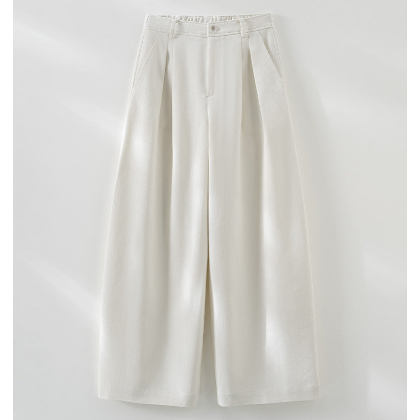 Damen Hochtaillierte Bundfalten-Palazzohose mit weitem Bein und teil-elastischem Bund Shop Nory