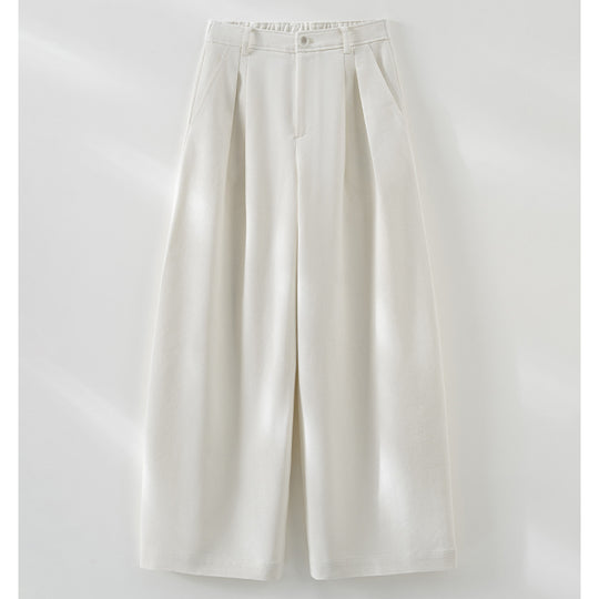Damen Hochtaillierte Bundfalten-Palazzohose mit weitem Bein und teil-elastischem Bund Shop Nory