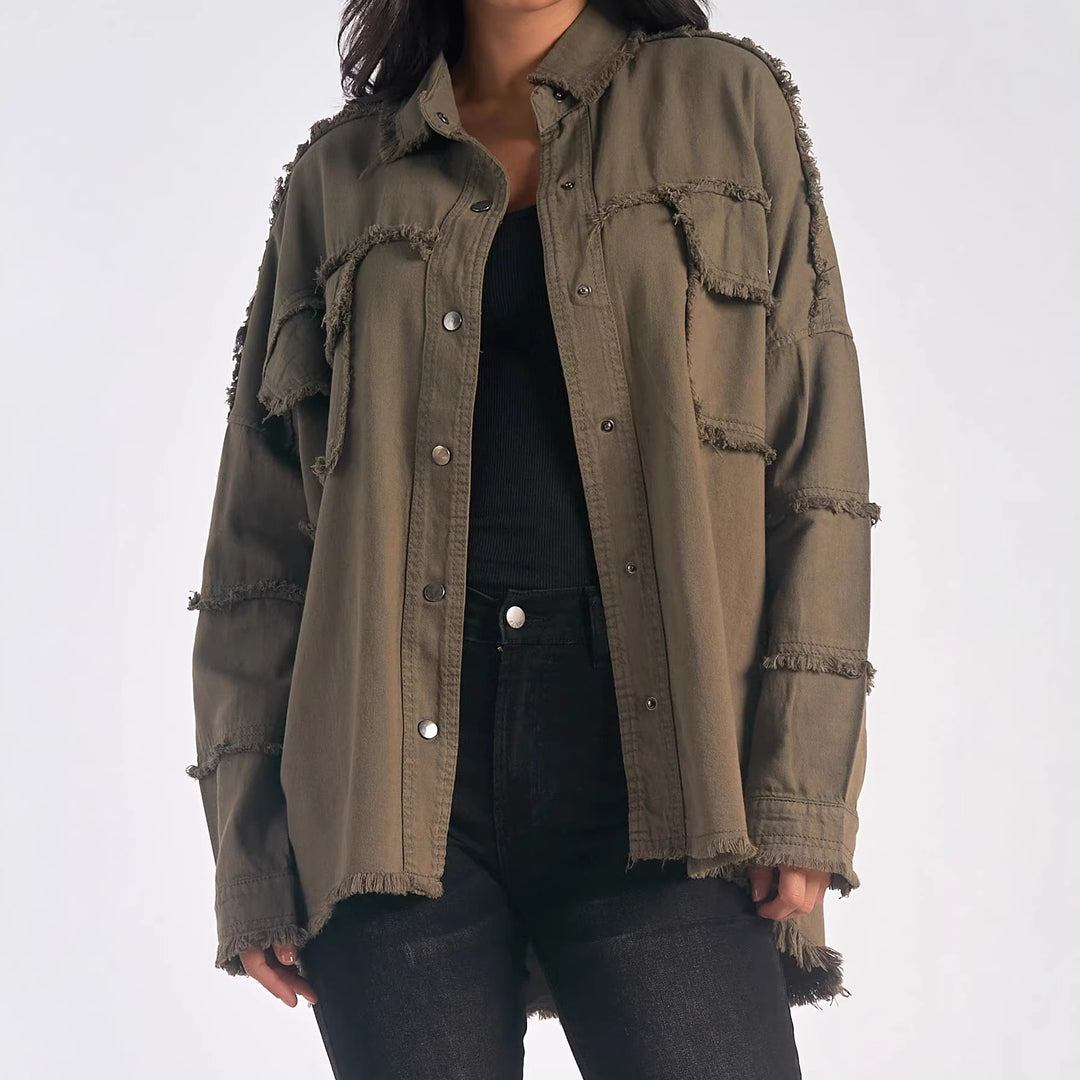Damen Modische Overshirtjacke