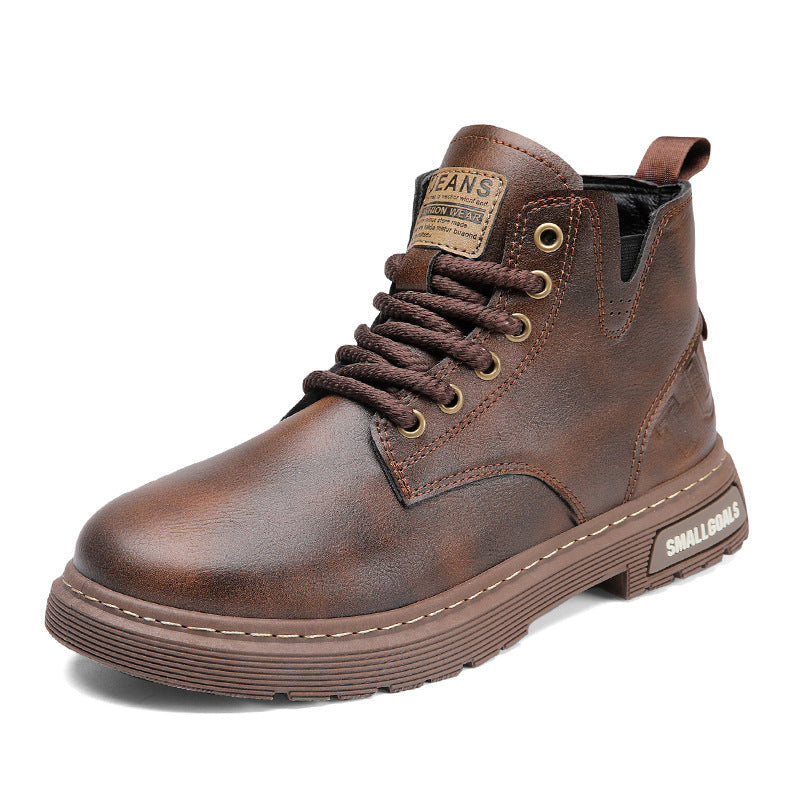 Damen hochwertige Leder Stiefeletten im lässigen Design