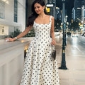 Damen A-linien Polka-Dots Abendkleid