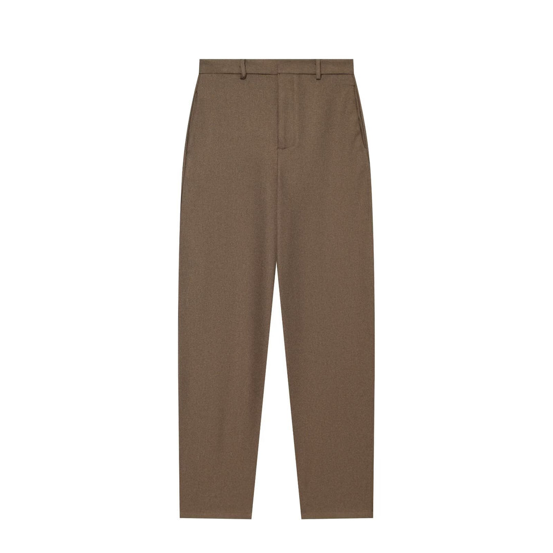 Damen Hochtaillierte konische Wolloptik-Stoffhose mit Bügelfalte und schmaler Knöchelpassform Shop Nory