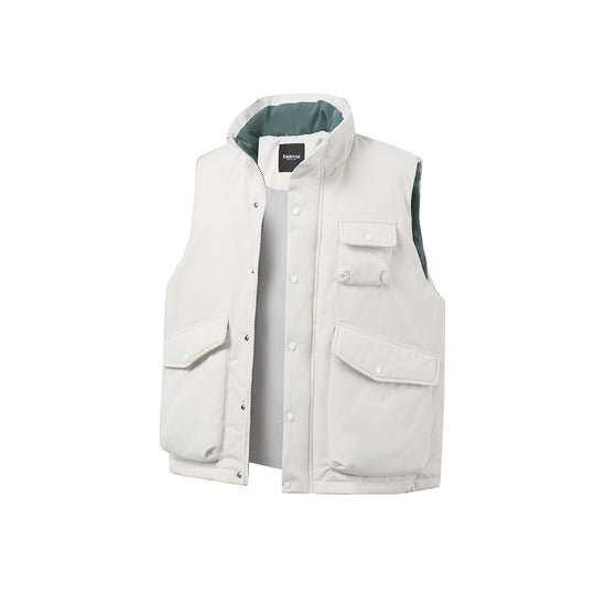 Unisex Wattierte Utility-Weste mit hohem Stehkragen und aufgesetzten Klappentaschen Shop Nory