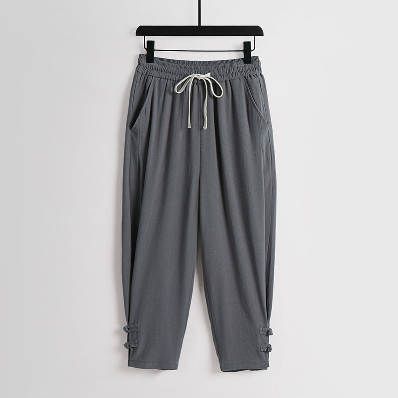 Damen Freizeit-Jogginghose mit Tunnelzug und Zierknöpfen am Knöchel Shop Nory
