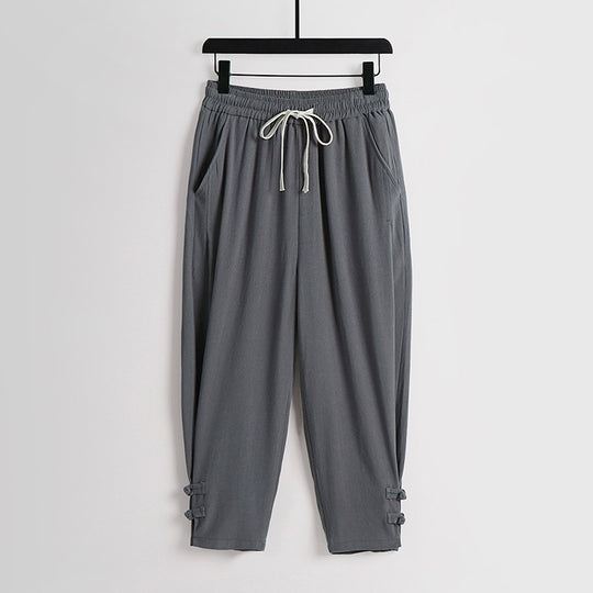 Damen Freizeit-Jogginghose mit Tunnelzug und Zierknöpfen am Knöchel Shop Nory
