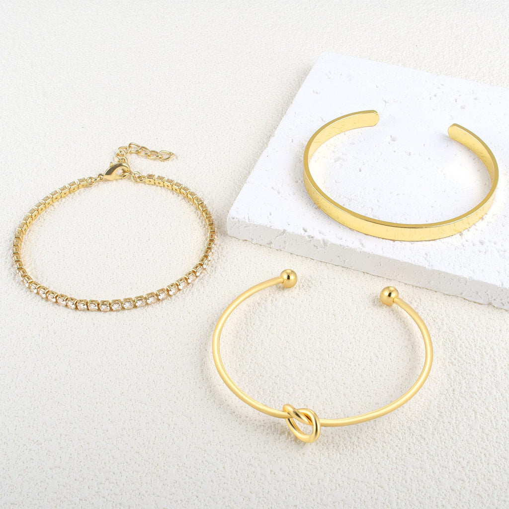 Damen modisches Armband-Set mit funkelnden Kristallen und elegantem Design Shop Nory