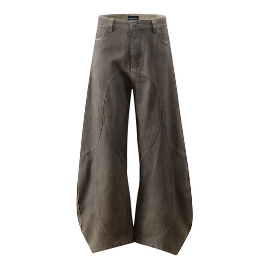 Damen Weite High‑Waist Culotte‑Hose mit ballonförmiger Silhouette und Zierpaneelen Shop Nory