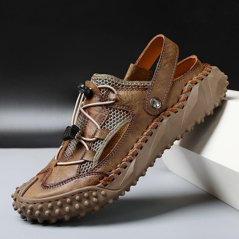 Herren Atmungsaktive Outdoor-Sandalen mit rutschfester Sohle und elastischem Verschlusssystem