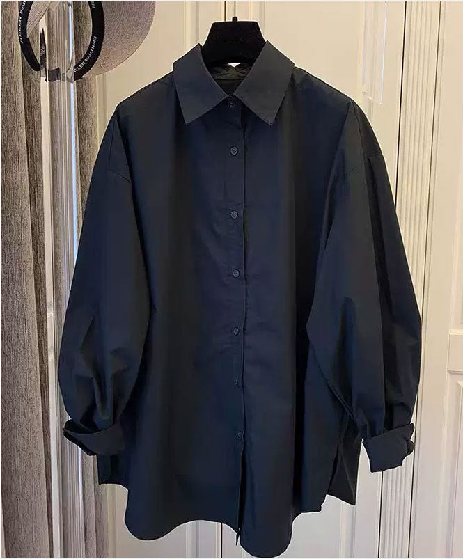 Damen Lässige Baumwollbluse mit Puffärmeln Shop Nory