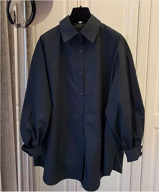 Damen Lässige Baumwollbluse mit Puffärmeln Shop Nory