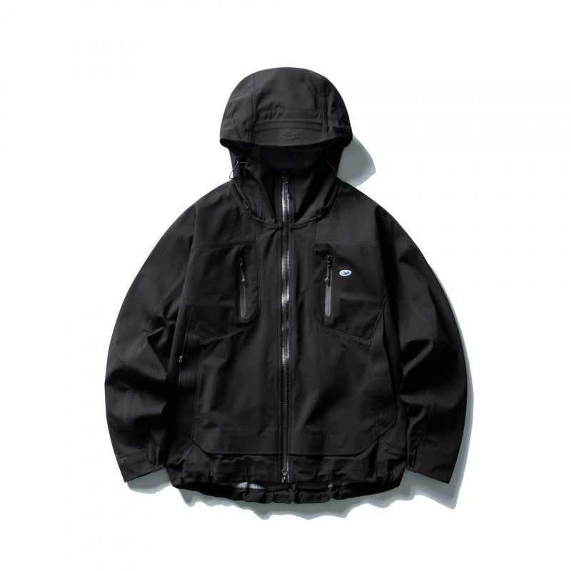 Unisex Leichte Softshell-Outdoorjacke mit verstellbarer Kapuze, wasserabweisender Membran und ergonomischen Brusttaschen Shop Nory