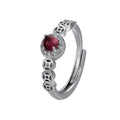 Damenring mit funkelndem Edelstein und elegantem Reliefdesign Shop Nory