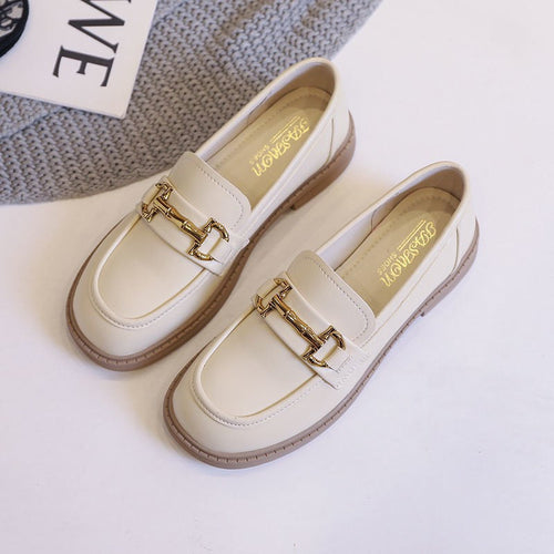 Damen Klassische Loafers mit elegantem dekorativen Schnallenverschluss