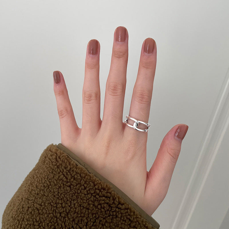 Damen Offener Ring mit kreativem Kettendesign Shop Nory