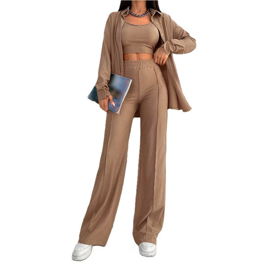 Damen Lässiges Zweiteiliges Set mit weitem Schnitt Shop Nory