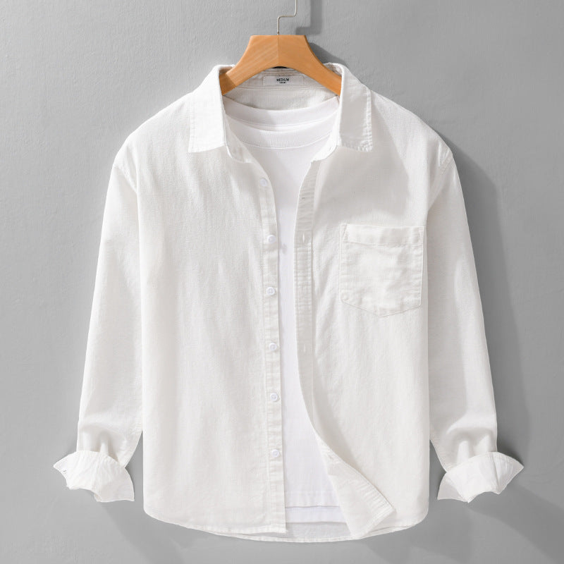 Herren Soft‑Touch Baumwollmix Overshirt im Layering‑Look mit Brusttasche Shop Nory