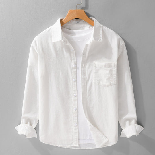 Herren Soft‑Touch Baumwollmix Overshirt im Layering‑Look mit Brusttasche Shop Nory