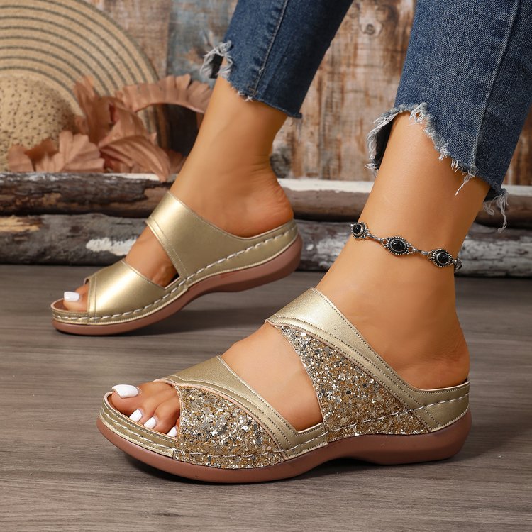Damen Komfortable Clogs mit modischen Querriemen und ergonomischem Fußbett