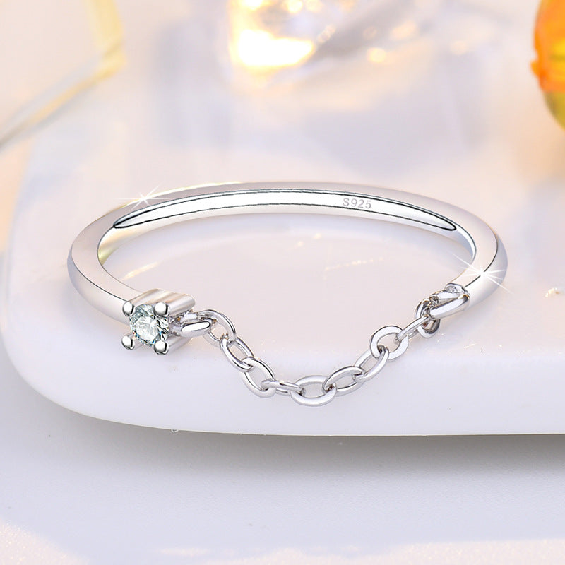 Damen Offener Ring mit funkelndem Zirkonia und elegantem Design Shop Nory