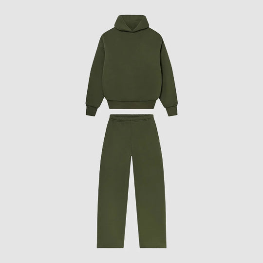 Unisex nan gemütliches Loungewear-Set mit hohem Rollkragen, relaxed-fit Sweatshirt und gerader Sweatpants Shop Nory