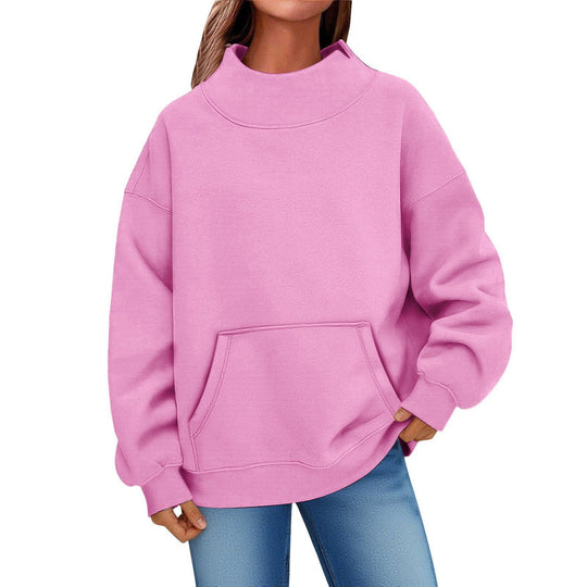 Damen Oversized Hoodie mit Stehkragen und Kängurutasche Shop Nory