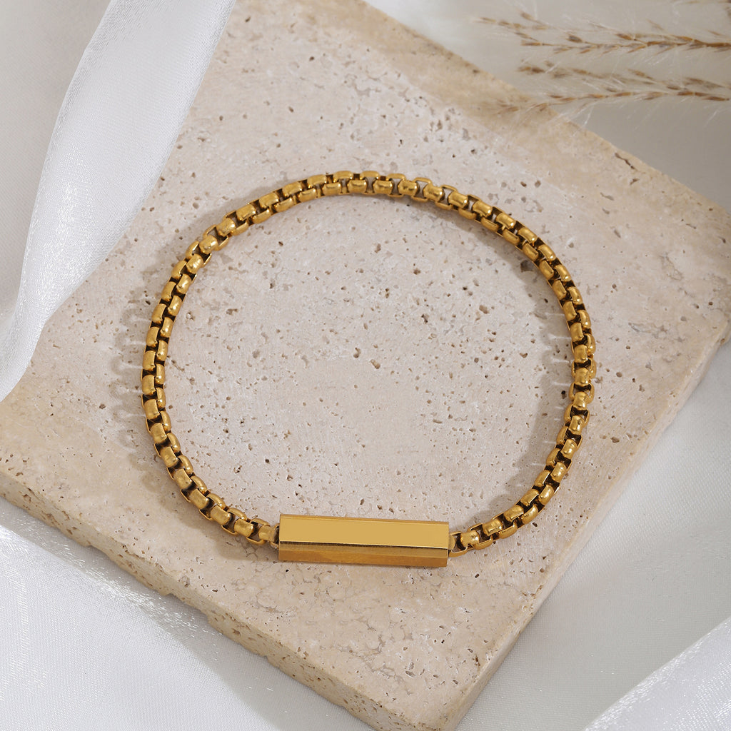 Damen minimalistisches Perlenarmband mit verstellbarem Verschluss Shop Nory