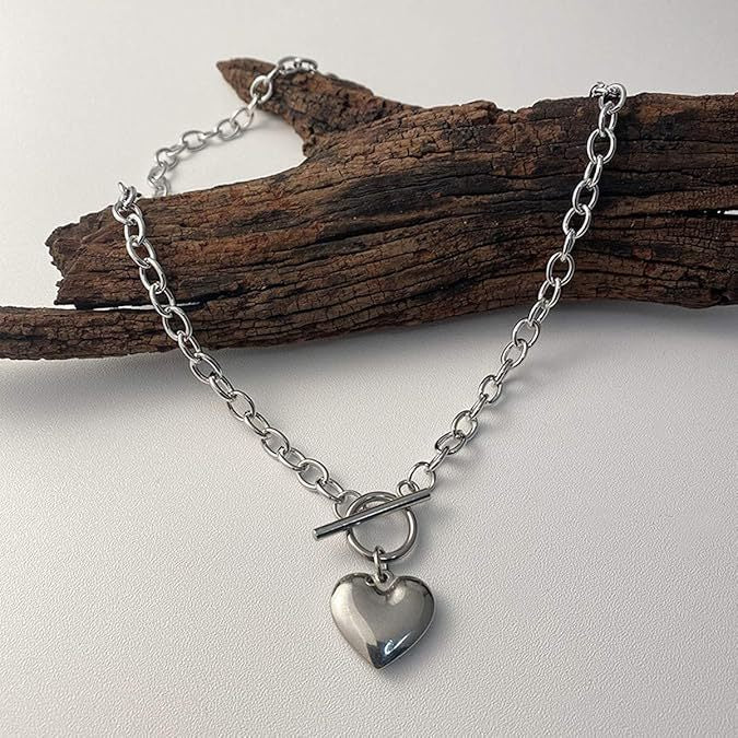 Damen Halskette mit mondförmigem Anhänger und toggle Verschluss Shop Nory