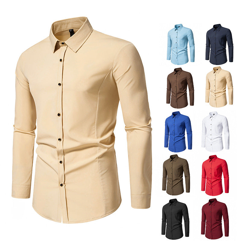 Herren modisches Langarmhemd mit elegantem Schnitt
