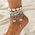 Damen Fußkettchen-Set mit eleganten Anhängern und kreativen Designs Shop Nory