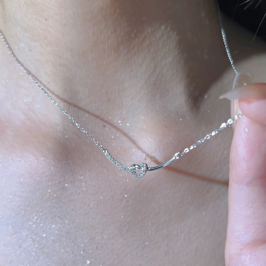 Damen Halskette mit funkelndem Diamant-Design Shop Nory
