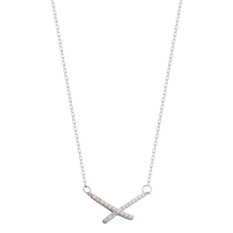 Damen Halskette mit filigranem Kreuzanhänger Shop Nory