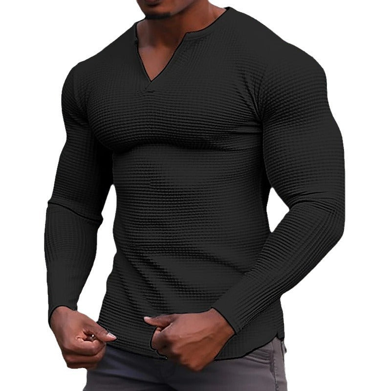 Herren Langarmshirt mit strukturiertem Design