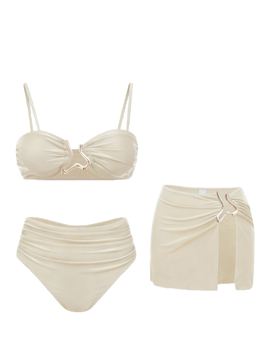 Damen Bikiniset mit elegantem Wickelrock und modischem Design