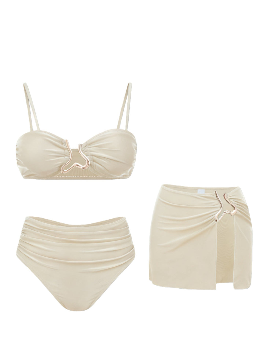 Damen Bikiniset mit elegantem Wickelrock und modischem Design