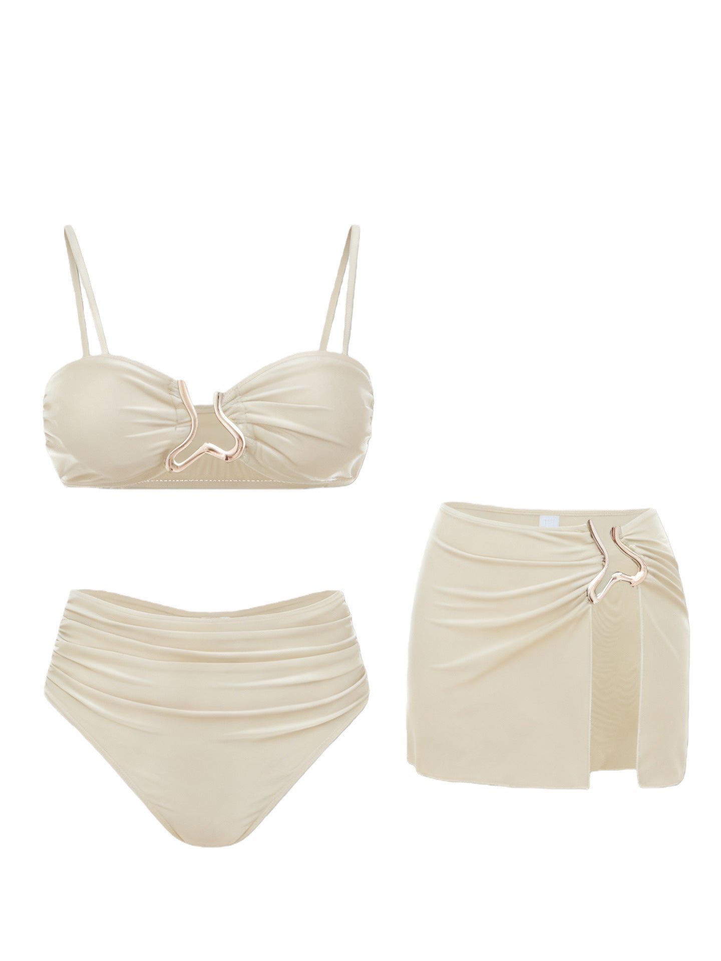 Damen Bikiniset mit elegantem Wickelrock und modischem Design